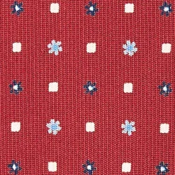 CRAVATTA SARTORIALE CLASSICA IN SETA BORDEAUX Microfantasia fiore