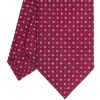 CRAVATTA SARTORIALE CLASSICA IN SETA FUCSIA Microfantasia fiore