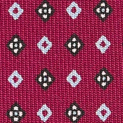 CRAVATTA SARTORIALE CLASSICA IN SETA FUCSIA Microfantasia fiore