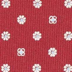 CRAVATTA SARTORIALE CLASSICA IN SETA BORDEAUX Microfantasia fiore