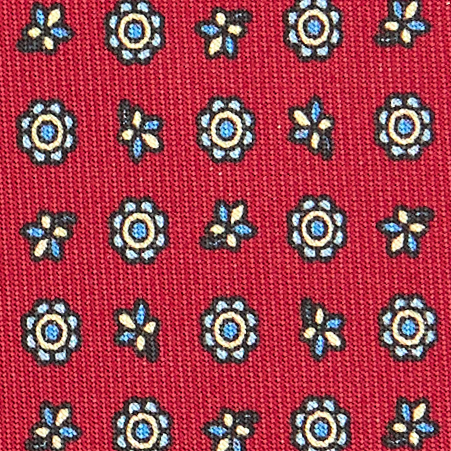 CRAVATTA SARTORIALE CLASSICA IN SETA BORDEAUX Microfantasia fiore
