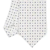 CRAVATTA SARTORIALE CLASSICA IN SETA BIANCA Microfantasia fiore