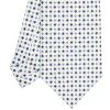 CRAVATTA SARTORIALE CLASSICA IN SETA BIANCA Microfantasia fiore