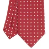 CRAVATTA SARTORIALE CLASSICA IN SETA BORDEAUX Microfantasia fiore