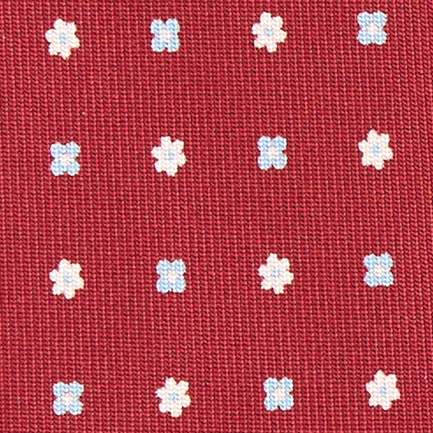 CRAVATTA SARTORIALE CLASSICA IN SETA BORDEAUX Microfantasia fiore