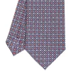 CRAVATTA SARTORIALE CLASSICA IN SETA BLU SCURO Microfantasia fiore