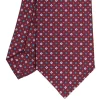CRAVATTA SARTORIALE CLASSICA IN SETA BORDEAUX Microfantasia fiore
