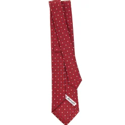 CRAVATTA SARTORIALE CLASSICA IN SETA BORDEAUX Microfantasia