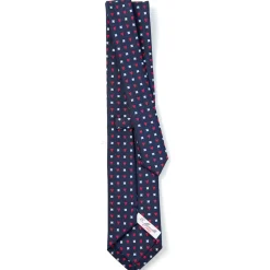 CRAVATTA SARTORIALE CLASSICA IN SETA BLU SCURO Collezione san valentino