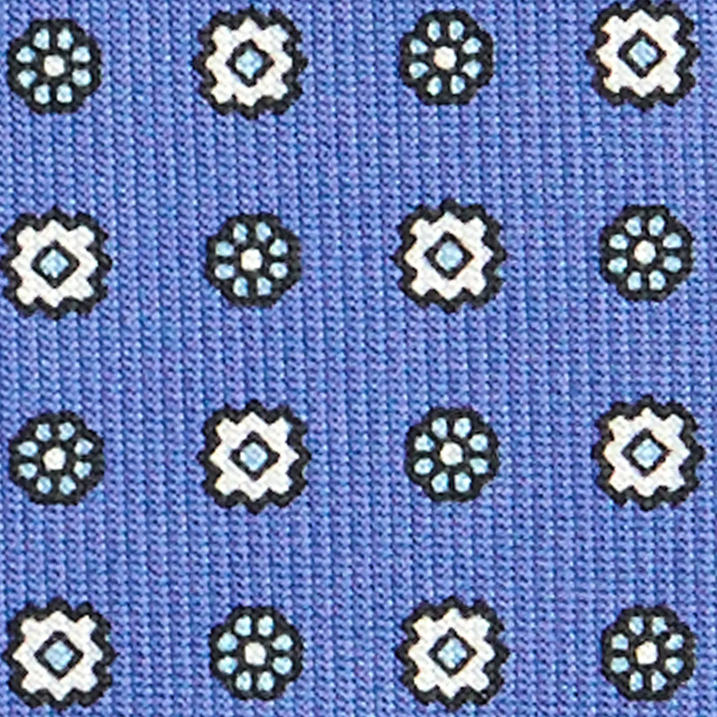 CRAVATTA SARTORIALE CLASSICA IN SETA AZZURRO POLVERE Microfantasia fiore