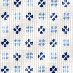 CRAVATTA SARTORIALE CLASSICA IN SETA BIANCA Microfantasia fiore