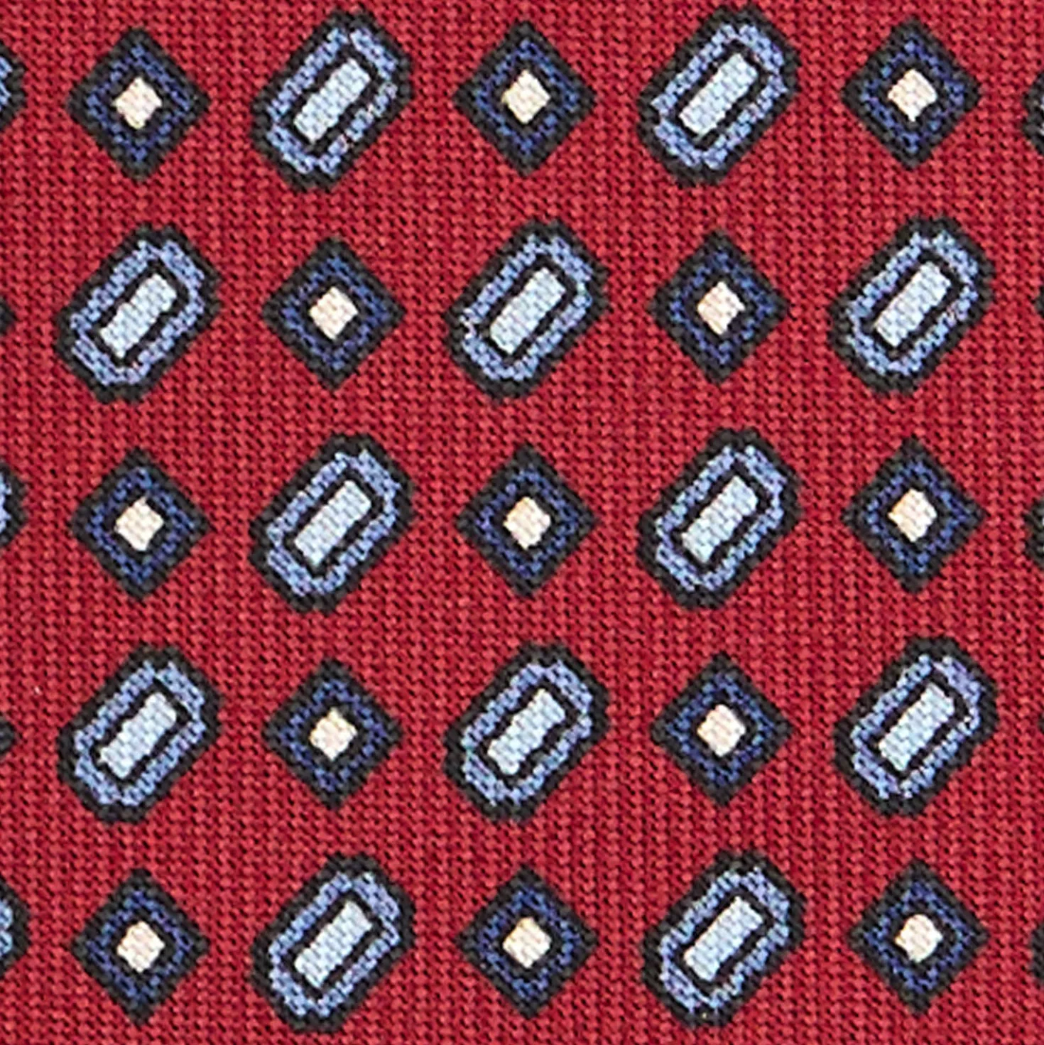 CRAVATTA SARTORIALE CLASSICA IN SETA BORDEAUX Microfantasia fiore