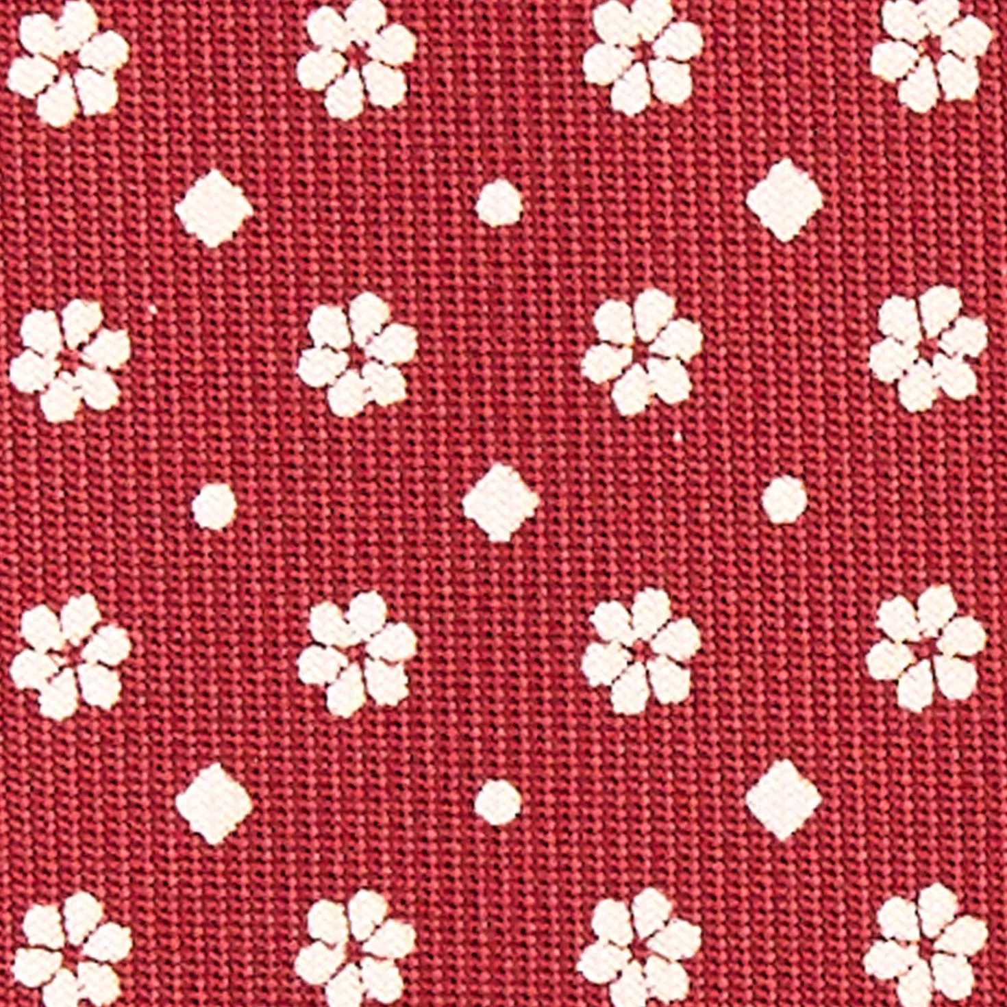 CRAVATTA SARTORIALE CLASSICA IN SETA BORDEAUX Microfantasia fiore