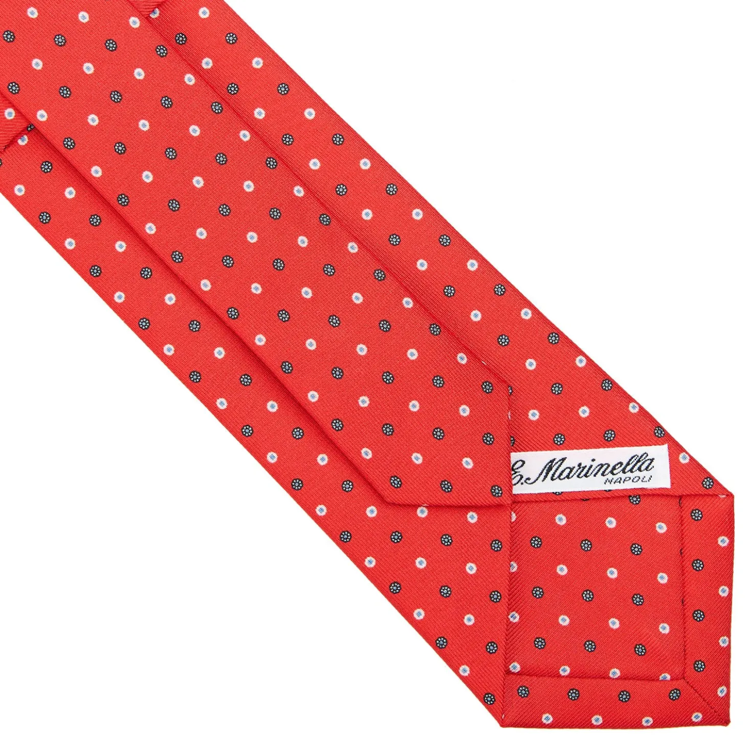 CRAVATTA SARTORIALE CLASSICA IN SETA ROSSA Microfantasia fiore