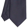 CRAVATTA SARTORIALE CLASSICA IN SETA BLU SCURO Pois