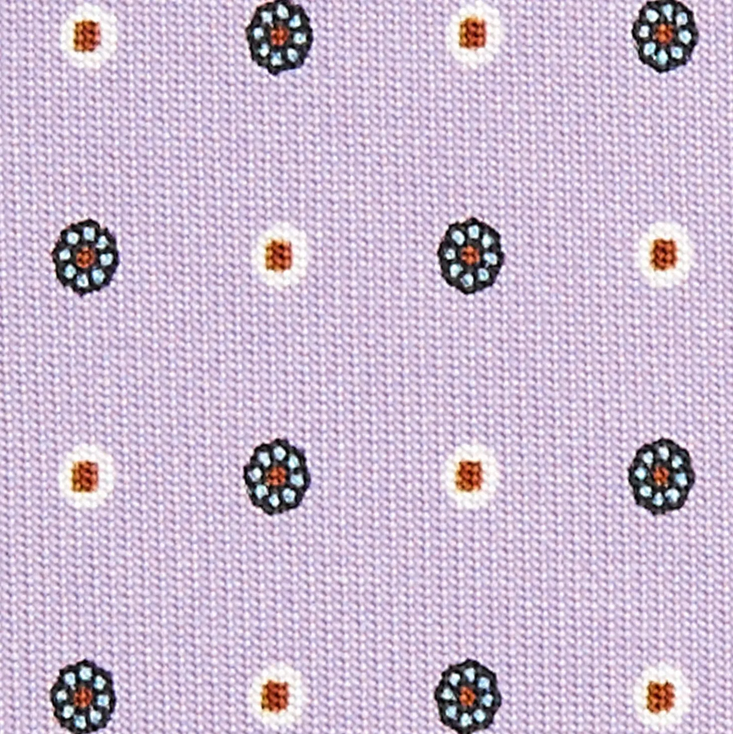 CRAVATTA SARTORIALE CLASSICA IN SETA LILLA Microfantasia fiore
