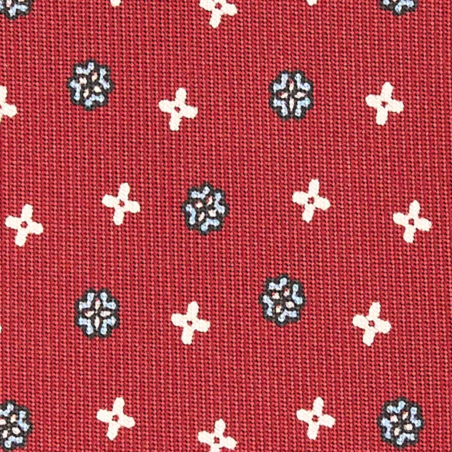 CRAVATTA SARTORIALE CLASSICA IN SETA BORDEAUX Microfantasia fiore