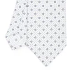 CRAVATTA SARTORIALE CLASSICA IN SETA BIANCA Microfantasia fiore
