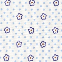 CRAVATTA SARTORIALE CLASSICA IN SETA BIANCA Microfantasia fiore