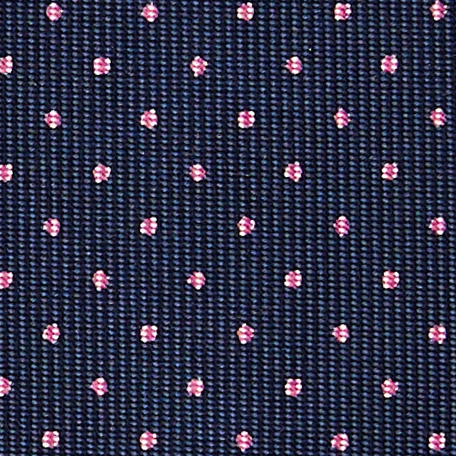 CRAVATTA SARTORIALE CLASSICA IN SETA BLU SCURO Pois