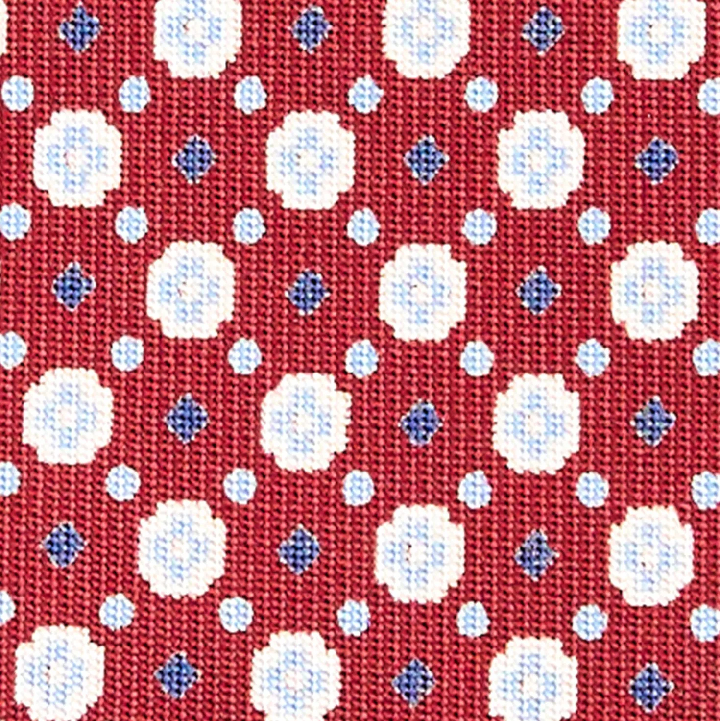 CRAVATTA SARTORIALE CLASSICA IN SETA BORDEAUX Microfantasia fiore
