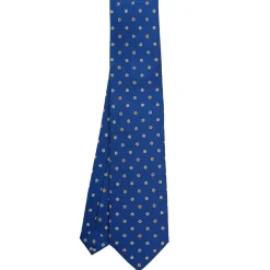 CRAVATTA SARTORIALE CLASSICA IN SETA BLUETTE Microfantasia fiore