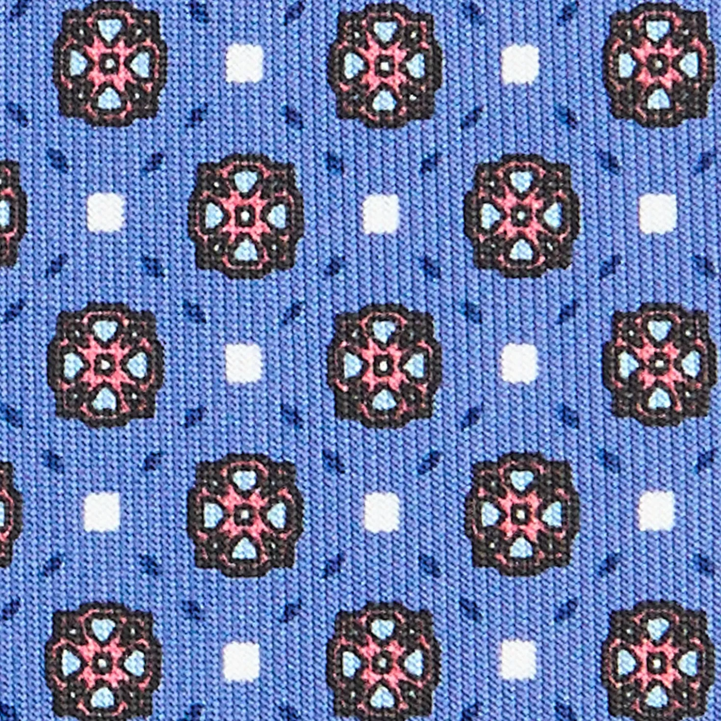 CRAVATTA SARTORIALE CLASSICA IN SETA AZZURRO POLVERE Microfantasia fiore