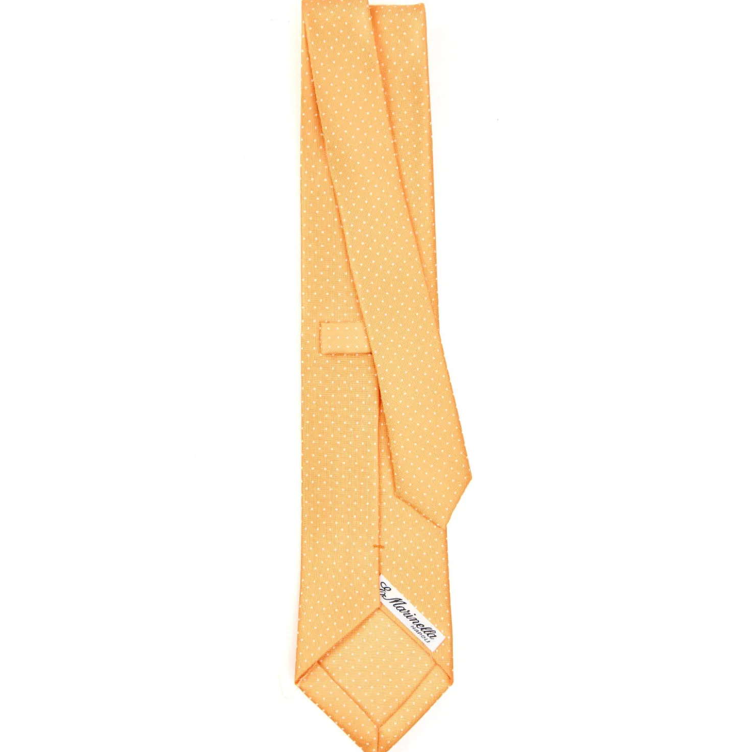 CRAVATTA SARTORIALE CLASSICA IN SETA GIALLA Pois