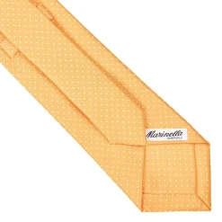 CRAVATTA SARTORIALE CLASSICA IN SETA GIALLA Pois