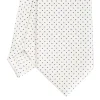 CRAVATTA SARTORIALE CLASSICA IN SETA BIANCA Pois