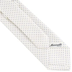CRAVATTA SARTORIALE CLASSICA IN SETA BIANCA Pois