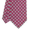 CRAVATTA SARTORIALE CLASSICA IN SETA BORDEAUX Microfantasia fiore