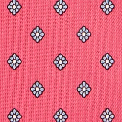 CRAVATTA SARTORIALE CLASSICA IN SETA ROSA Microfantasia fiore