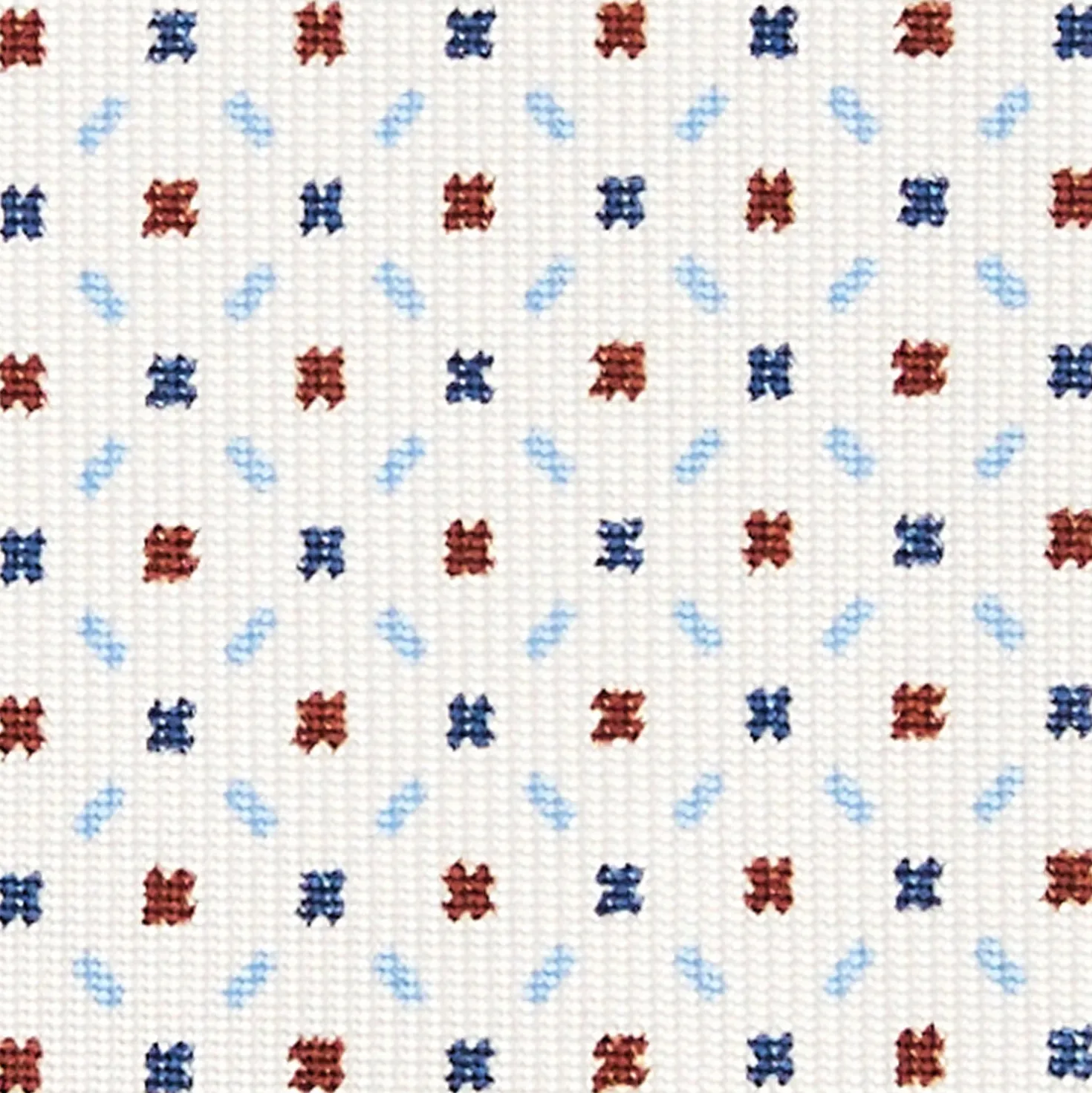 CRAVATTA SARTORIALE CLASSICA IN SETA BIANCA Microfantasia fiore