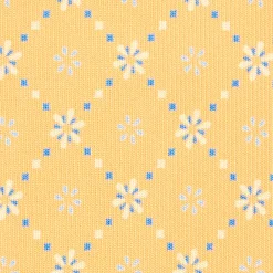 CRAVATTA SARTORIALE CLASSICA IN SETA GIALLA Microfantasia fiore