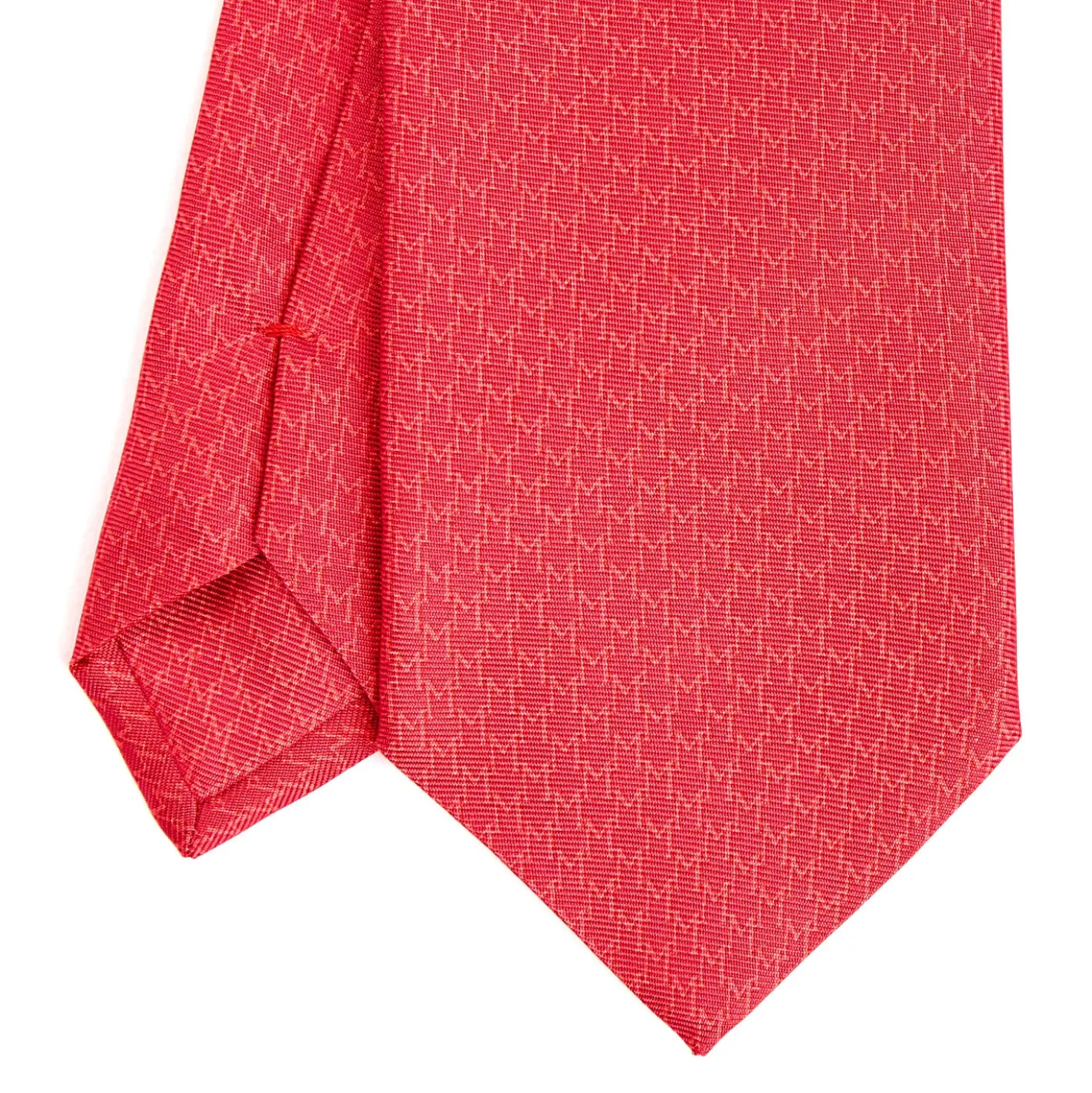 CRAVATTA SARTORIALE CLASSICA IN SETA ROSSA Microfantasia m geometrica