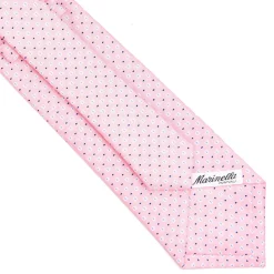 CRAVATTA SARTORIALE CLASSICA IN SETA ROSA Microfantasia fiore