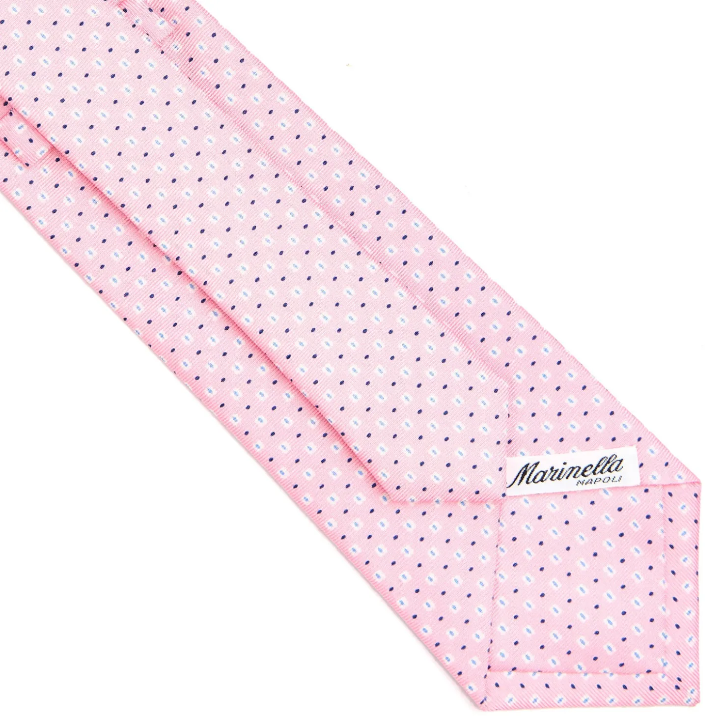 CRAVATTA SARTORIALE CLASSICA IN SETA ROSA Microfantasia fiore
