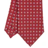 CRAVATTA SARTORIALE CLASSICA IN SETA BORDEAUX Microfantasia fiore
