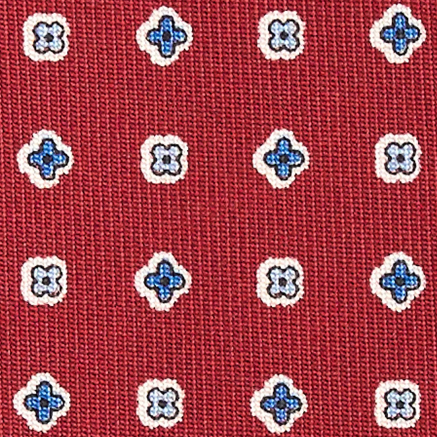 CRAVATTA SARTORIALE CLASSICA IN SETA BORDEAUX Microfantasia fiore