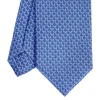 CRAVATTA SARTORIALE CLASSICA IN SETA BLUETTE Microfantasia m geometrica