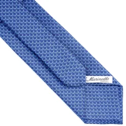 CRAVATTA SARTORIALE CLASSICA IN SETA BLUETTE Microfantasia m geometrica