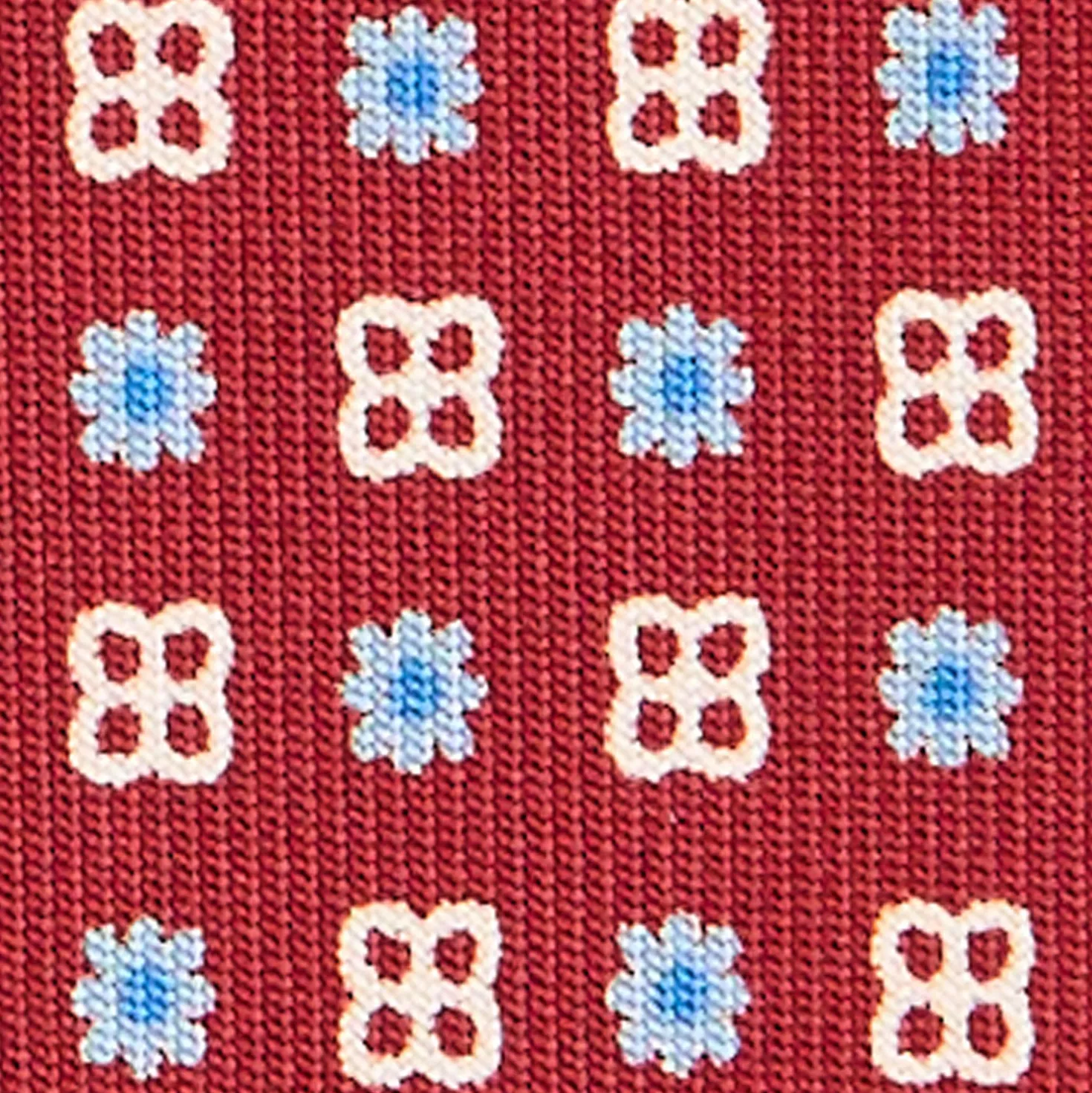 CRAVATTA SARTORIALE CLASSICA IN SETA BORDEAUX Microfantasia fiore
