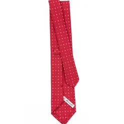 CRAVATTA SARTORIALE CLASSICA IN SETA BORDEAUX Microfantasia fiore