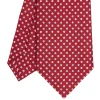 CRAVATTA SARTORIALE CLASSICA IN SETA BORDEAUX Microfantasia fiore