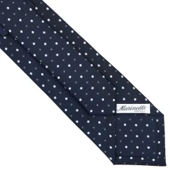 CRAVATTA SARTORIALE CLASSICA IN SETA BLU SCURO Microfantasia fiore
