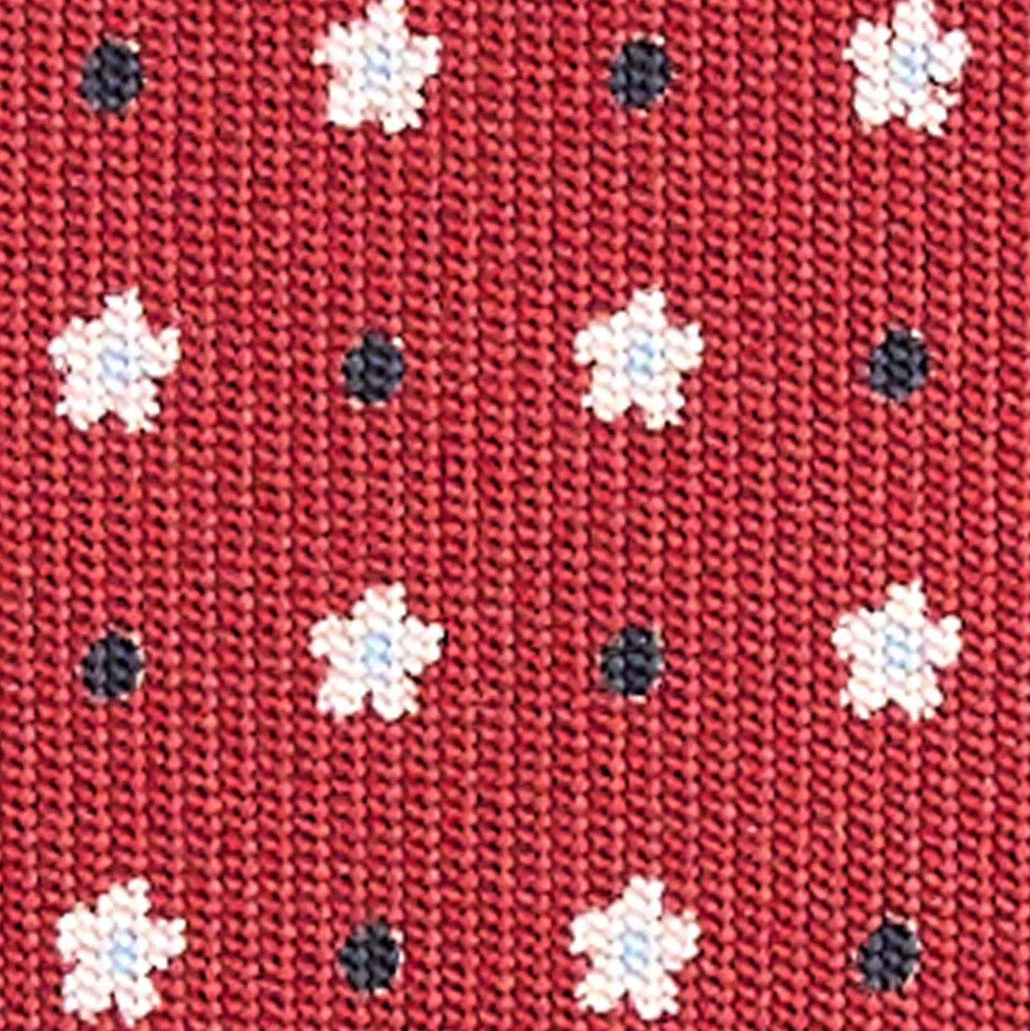 CRAVATTA SARTORIALE CLASSICA IN SETA BORDEAUX Microfantasia fiore