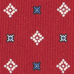 CRAVATTA SARTORIALE CLASSICA IN SETA BORDEAUX Microfantasia
