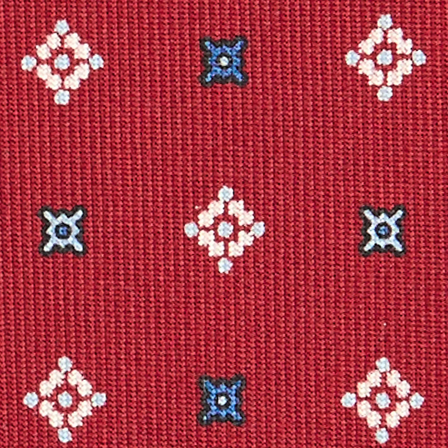 CRAVATTA SARTORIALE CLASSICA IN SETA BORDEAUX Microfantasia