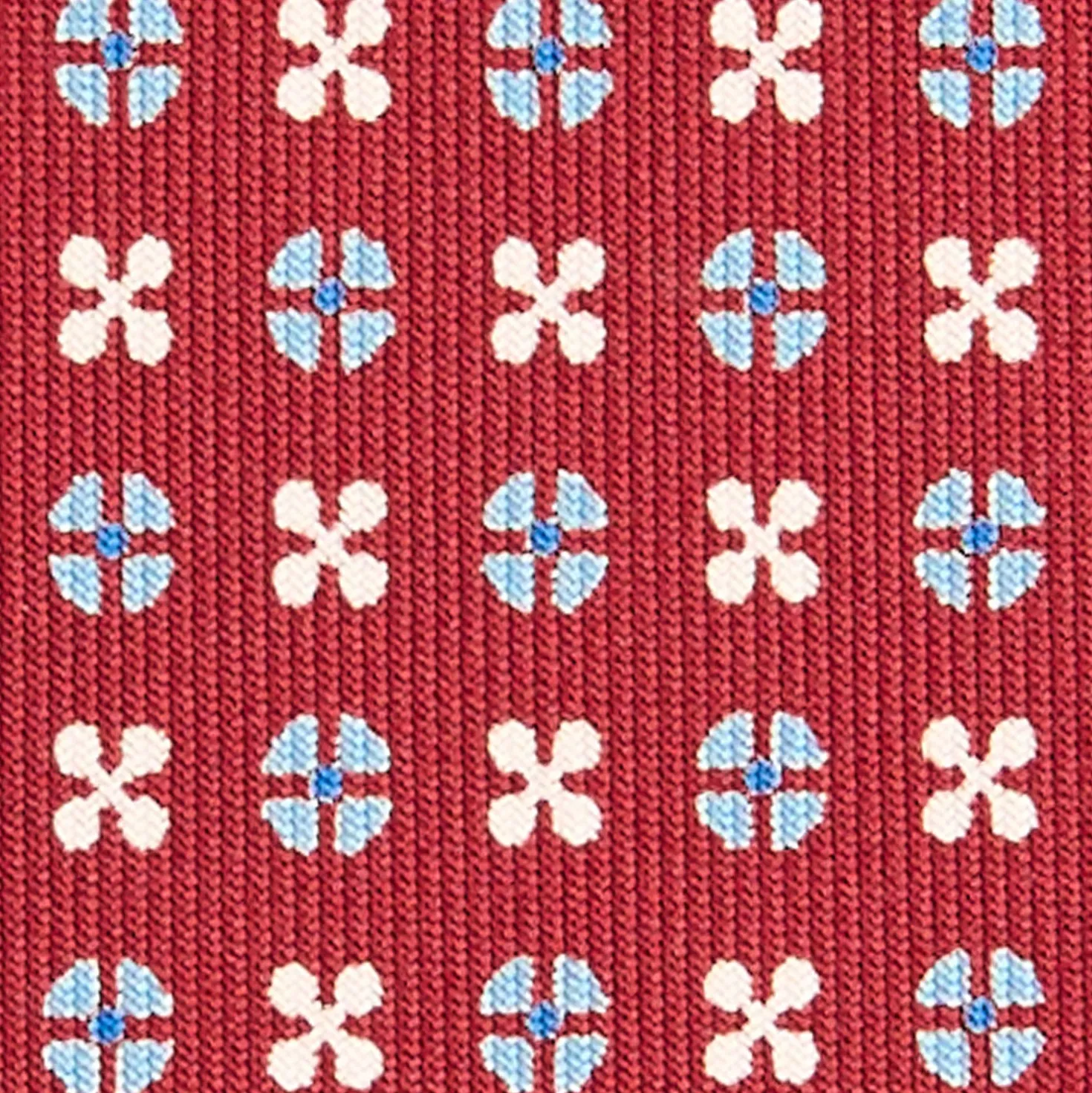 CRAVATTA SARTORIALE CLASSICA IN SETA BORDEAUX Microfantasia fiore
